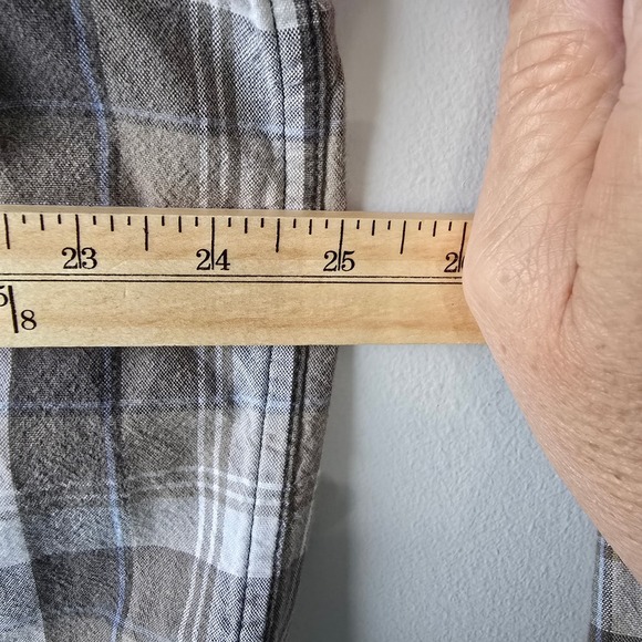 Carhartt Mens Relaxed Fit Plaid Long Sleeve Button Up Shirt XL Tan Brown - Picture 8 of 9